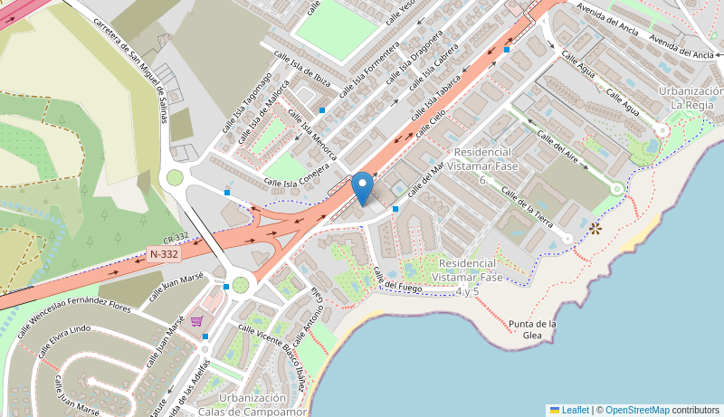 Mapa de Centro de salud de ORIHUELA COSTA