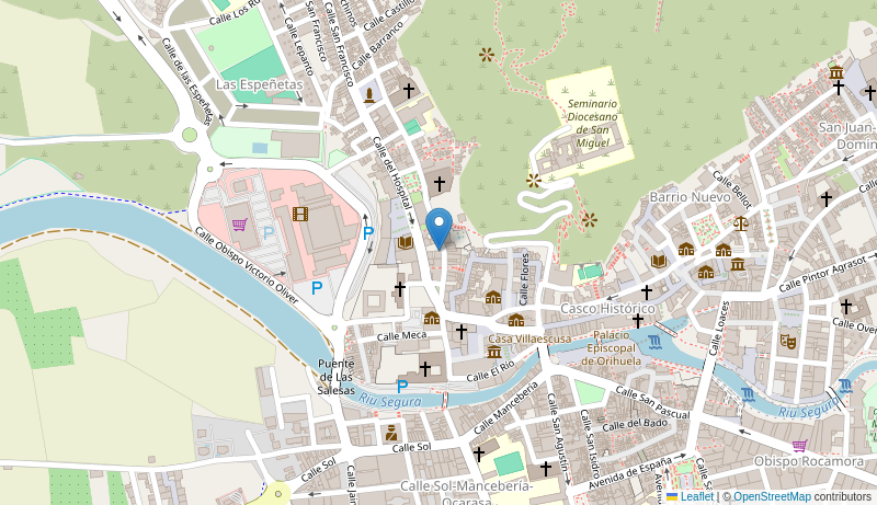 Mapa de Centro de salud de  ORIHUELA PZ. SALU