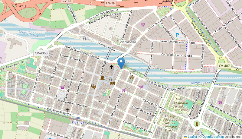 Mapa de Centro de salud de PICANYA