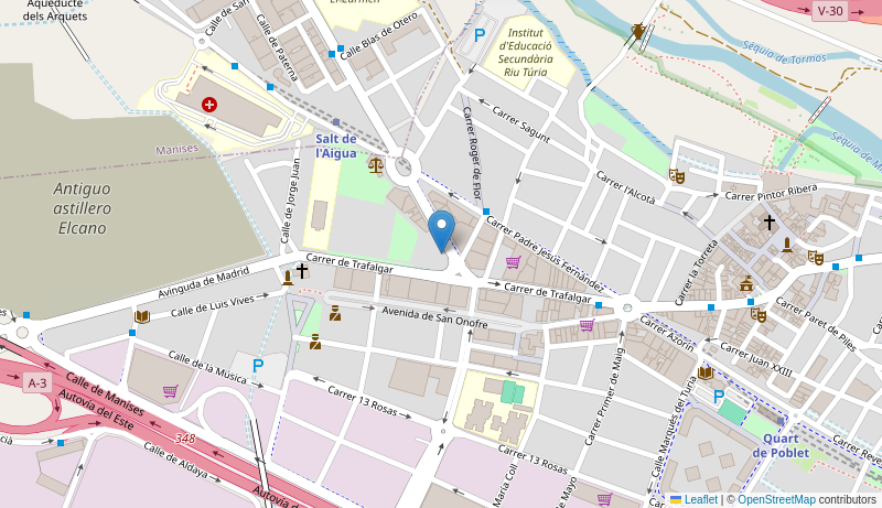 Mapa de Centro de salud de  QUART DE POBLET