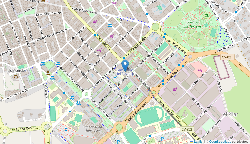 Mapa de Centro de salud de  S VICENT RASPEIG2