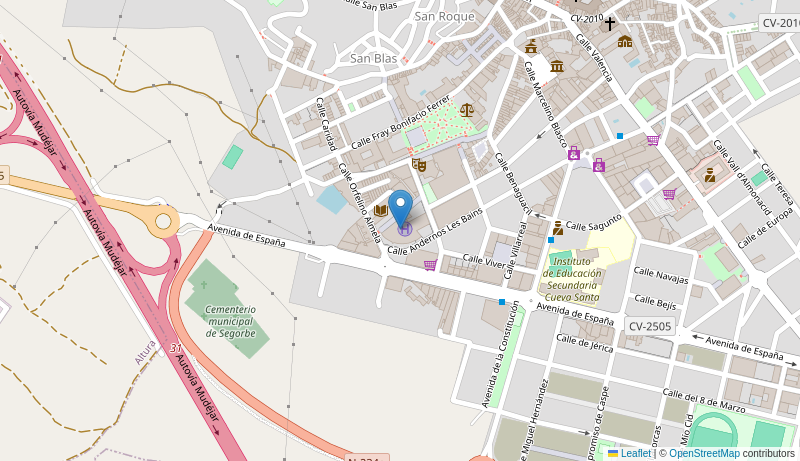 Mapa de Centro de salud de  SEGORBE