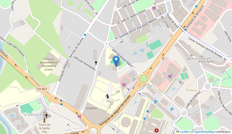 Mapa de Centro de salud de ST JOAN D ALACANT