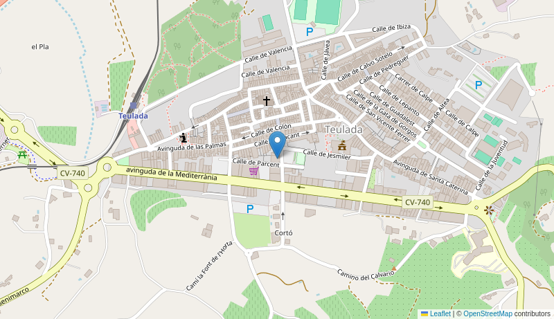 Mapa de Centro de salud de TEULADA