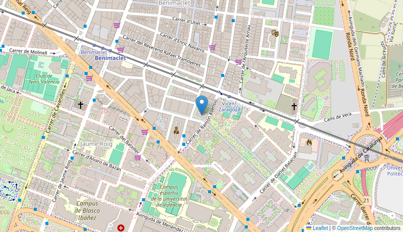 Mapa de Centro de salud de  V BENIMACLET