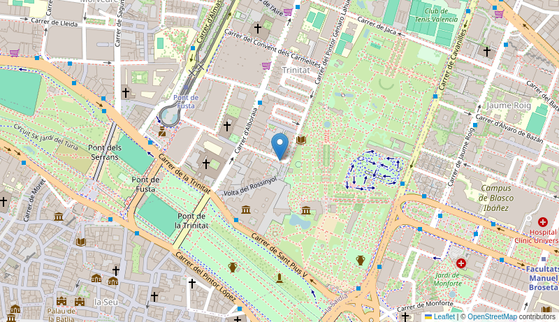Mapa de Centro de salud de  V TRINITAT
