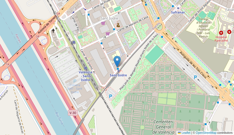 Mapa de Centro de salud de  VALENCIA SAN ISIDRO