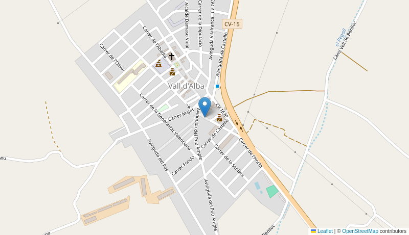 Mapa de Centro de salud de  VALL D ALBA