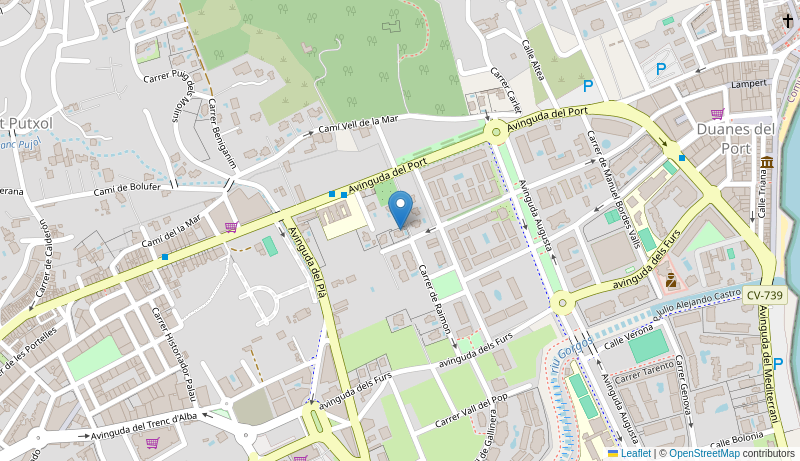 Mapa de Centro de salud de  XABIA ADUANAS