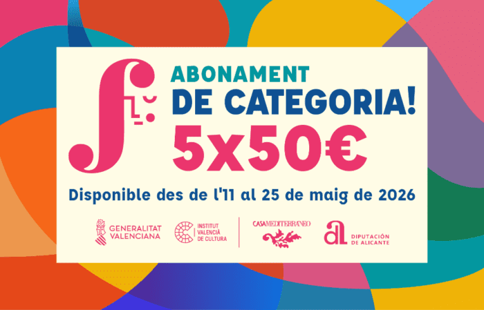 El IVC activa el 'Abonament de Categoria!' del Festival ‘FRESCA!’ 2026 de Alicante