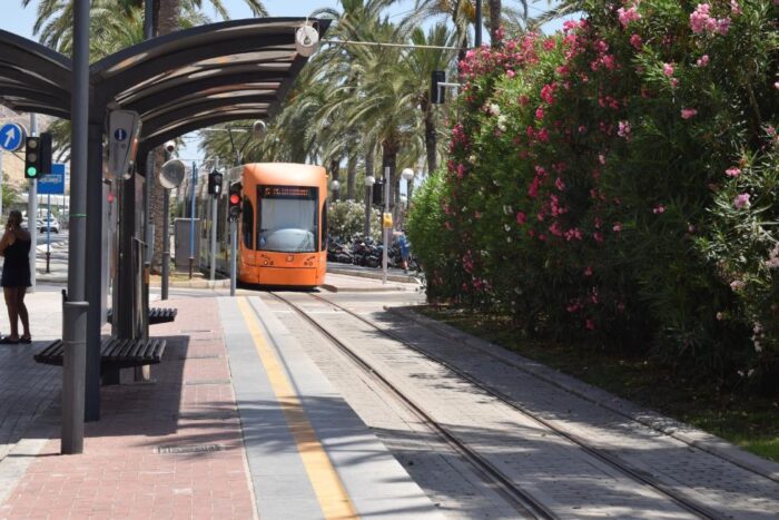 TRAM d’Alacant ampliará los andenes de la parada de Porta del Mar para adaptarlos a los nuevos tranvías que se incorporan este año