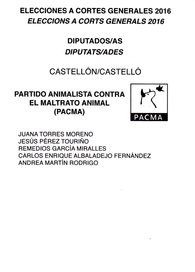 File:2016 Spanish General Elections Ballot - Castellón - Partido Animalista contra el Maltrato Animal (PACMA).jpg