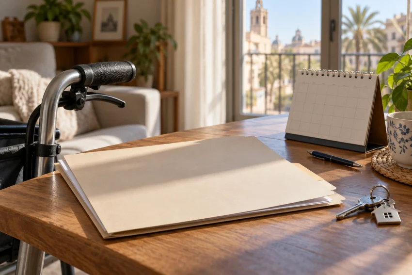 Application folder, calendar and mobility support in an accessible home