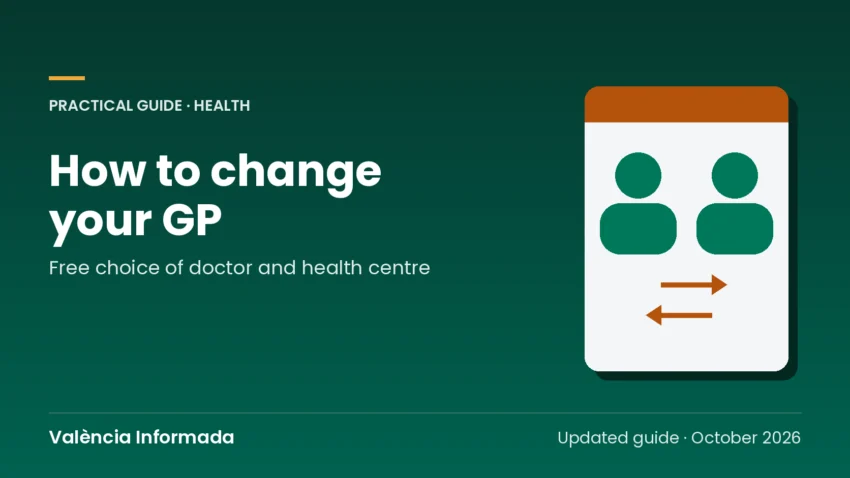 València Informada graphic with the title of the guide to changing your GP in the Valencian Community