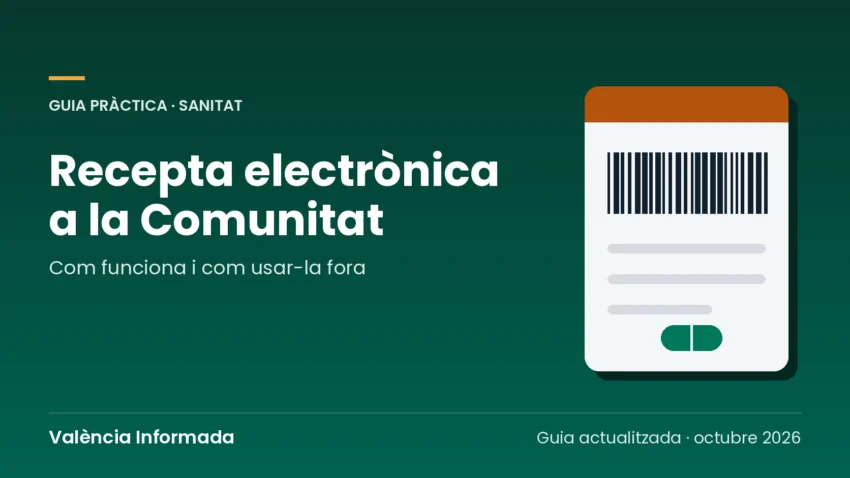 Gràfic de València Informada amb el títol de la guia sobre la recepta electrònica a la Comunitat Valenciana