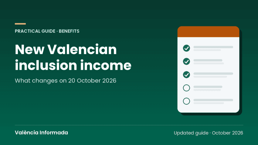 València Informada graphic with the title of the guide to the new 2026 Valencian inclusion income