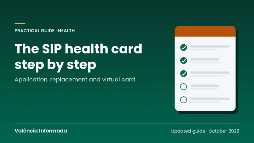 València Informada graphic with the title of the guide to the Valencian SIP health card