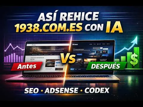 Así rehice 1938.com.es con IA: antes vs después